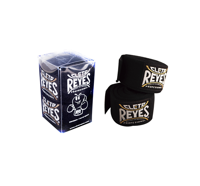 Product shot of Black and white Cleto Reyes Hook and Loop Closure Handwraps